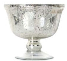 Antique Silver Pedestal Bowl 8x7