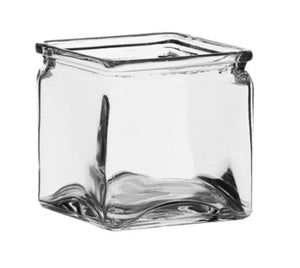 4" x 4" Square Vase Crystal