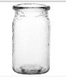 6 1/2" Hammered Jar - Crystal