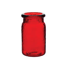 6 1/2" Hammered Jar - Ruby