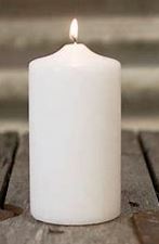 3" x 6" Patrician Ivory Pillar Candles