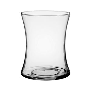 8" Clear Glass Gathering Vase