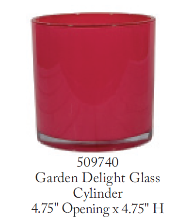 Red Garden Delight Glass Vase