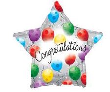 4" Pre-Inflated Congrats Twinkling Balloon