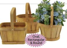 Assorted Natural Woodchip Baskets