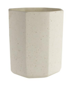 5" Octa Vase - Flat White