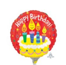Pre-Inflated 9" Happy Birthday Candles Balloon
