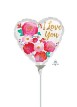 Pre-Inflated 4" Love You Ombre Flowers Balloon