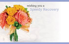 Enclosure Card - Wish You A Speedy Recovery  - Yellow Bouquet