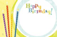 Enclosure Card - Happy Birthday - Candles Multi Colours