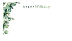 Enclosure Card - Happy Birthday - Eucalyptus