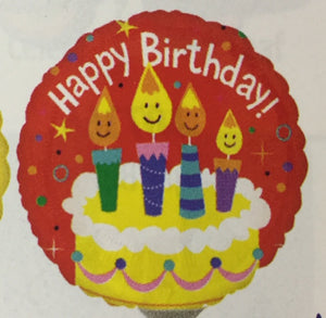 4" Pre-Inflated Happy Birthday Candles Balloon