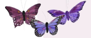 3" Butterflies on Picks Asst