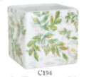 4.5:OP Square Multi-Colour Leaf Ceramic Pot