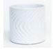 4.7" x 4.3"H Glazed White Dolomite Container