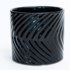 4.7" x 4.3|H Glazed Black Dolomite Container