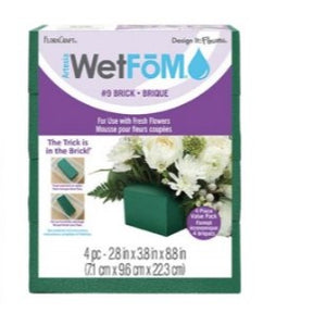 Wet Floral Foam Block - 8.9" x 3.8" x 2.8"