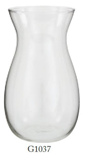 10.5" Round Clear Glass Vase