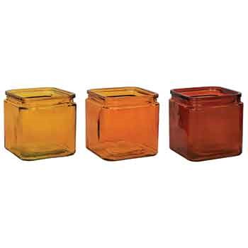4.75” Fire Glass Cube - Assorted Colours