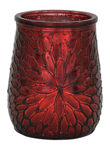 5.5" Round Ruby Red Bella Glass Vase