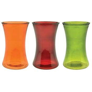 8" Round Fall Glass Gathering Vase - Assorted