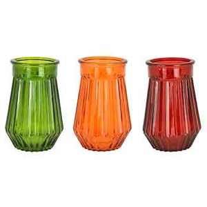 6.5" Fall Geometric Glass Vase - Assorted