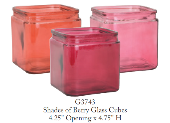 4.75” Berry Glass Cubes