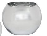 7" Silver Bubble Bowl Glass Vase