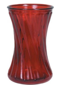 Red Glass Gathering Vase