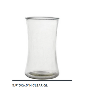 6.5" H Clear Glass Gathering Vase