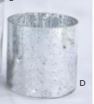 5" Silver Mercury Glass Cylinder