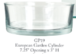 7.2" Round European Glass Cylinder