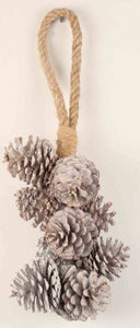 Hanging Bunch Pine Cone Natural