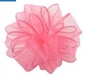 DWI Sheer Spring, Wired Edge #9 Ribbon -Azalea