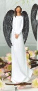 12" White/Silver Iron Wing Resin Angel
