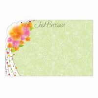 Enclosure Card - Just Because Impressionistic Floral Dots and Lace