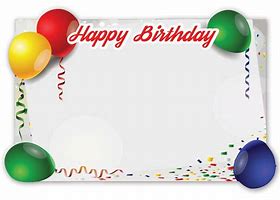 Enclosure Card - Happy Birthday Balloons and Confetti