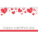 Enclosure Card - Pink Hearts With Die Cut Top Valentine