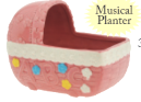 Pink Musical Baby Cradle Planter