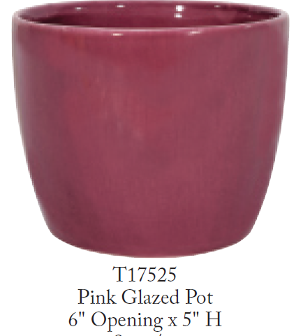 6” Pink Ceramic Pot