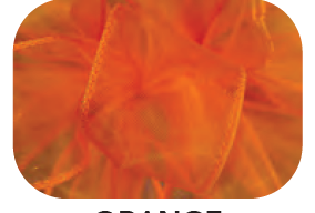 # 9 Wired Chiffon Ribbon - Orange x 50 yd