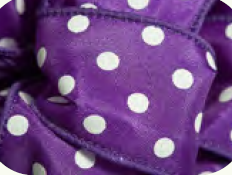 # 9 Dot Ribbon - Purple x 50 yd