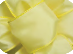# 9 Wired Taffeta Ribbon - Yellow x 50 yd