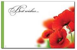 Enclosure Card - Best Wishes - Poppies