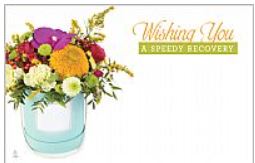 Enclosure Card  - Wishing You A Speedy Recovery - Mixed Vase