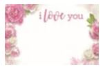 Enclosure Card - I Love You - Pink Roses