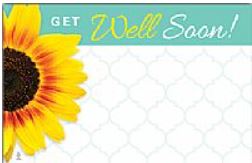 Enclosure Card  - Get Well - Sunflower