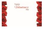Enclosure Card - Happy Valentine's Day - Roses Border