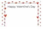 Enclosure Card - Happy Valentine's Day  - Hearts Border