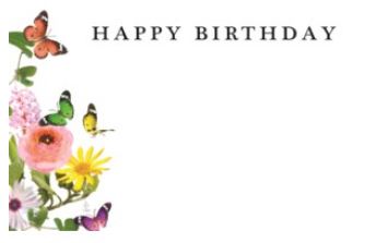 Enclosure Card  - Happy Birthday  - Butterflies